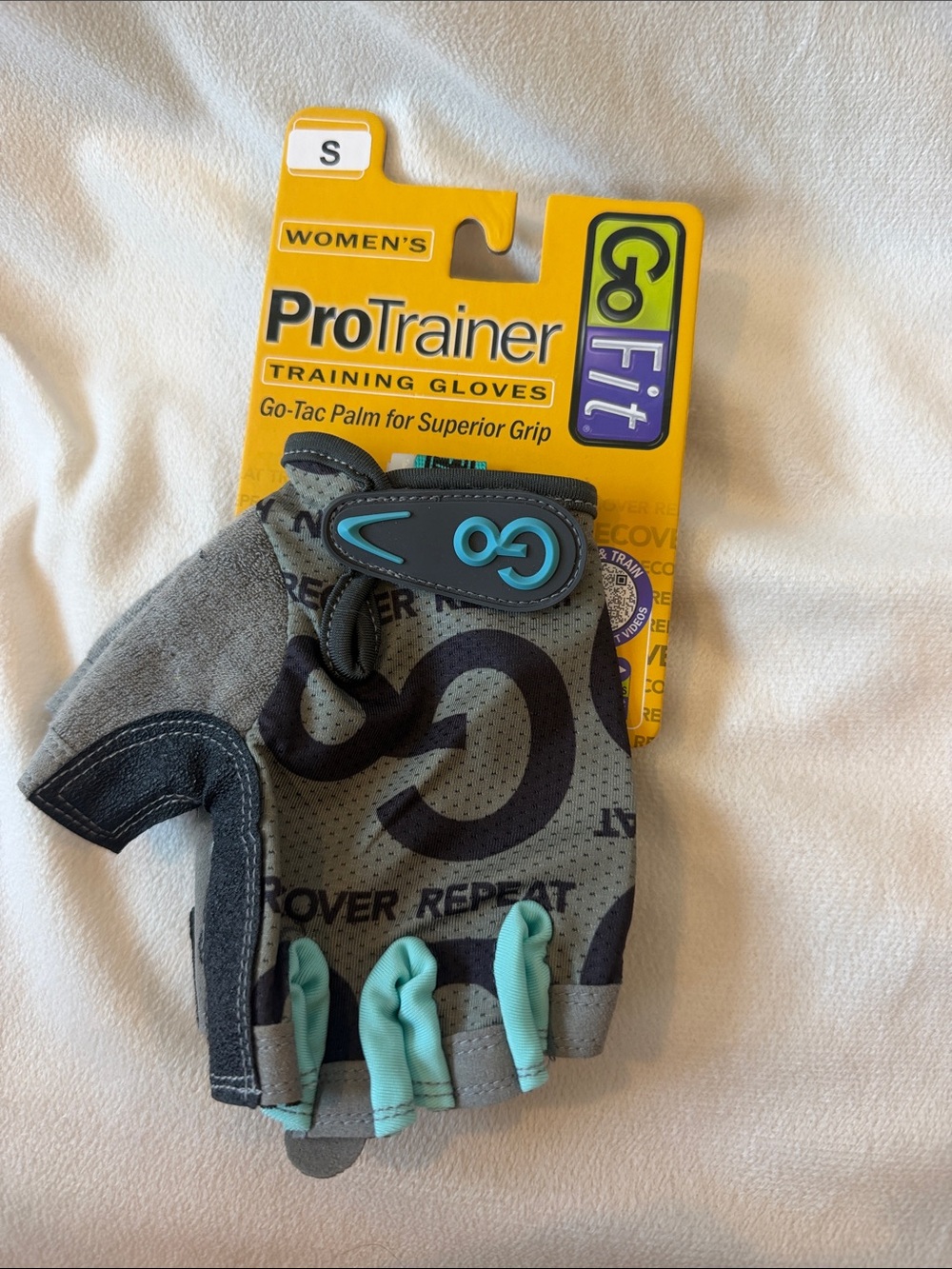 ProTrainer Women's Gray & Teal Training Gloves - Small